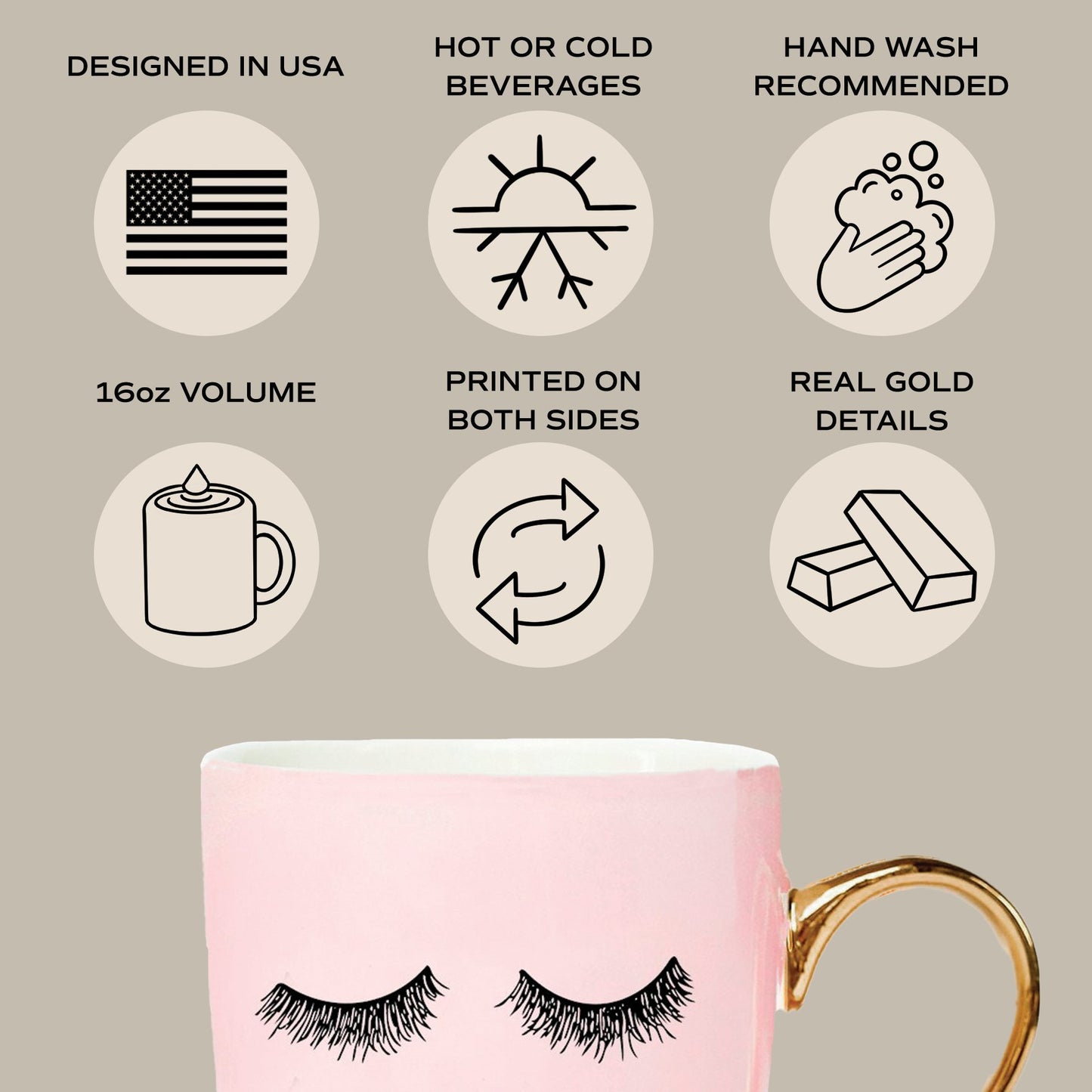 Eyelashes Coffee Mug - Loren Estes Studio